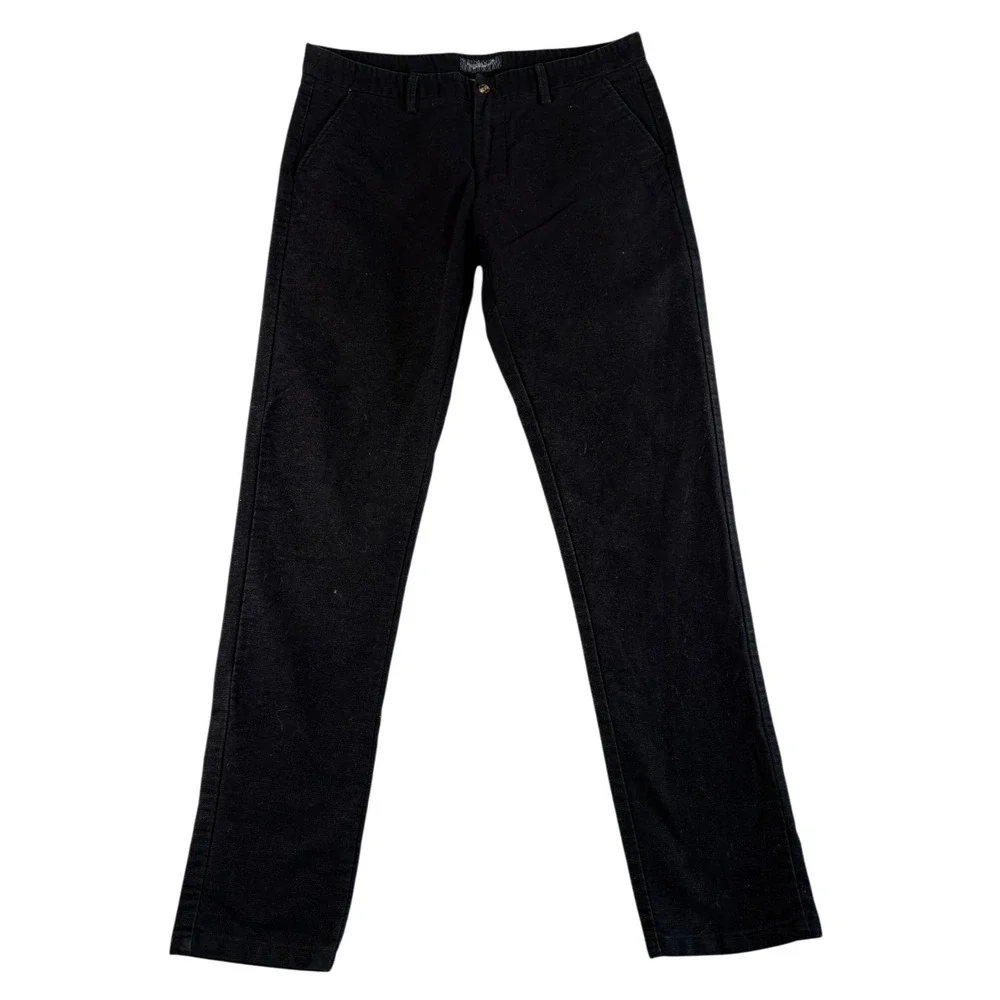 Maisiao Duli Straight Leg Pants Mens Size 36 Black Dark Washed Workwear Heritage